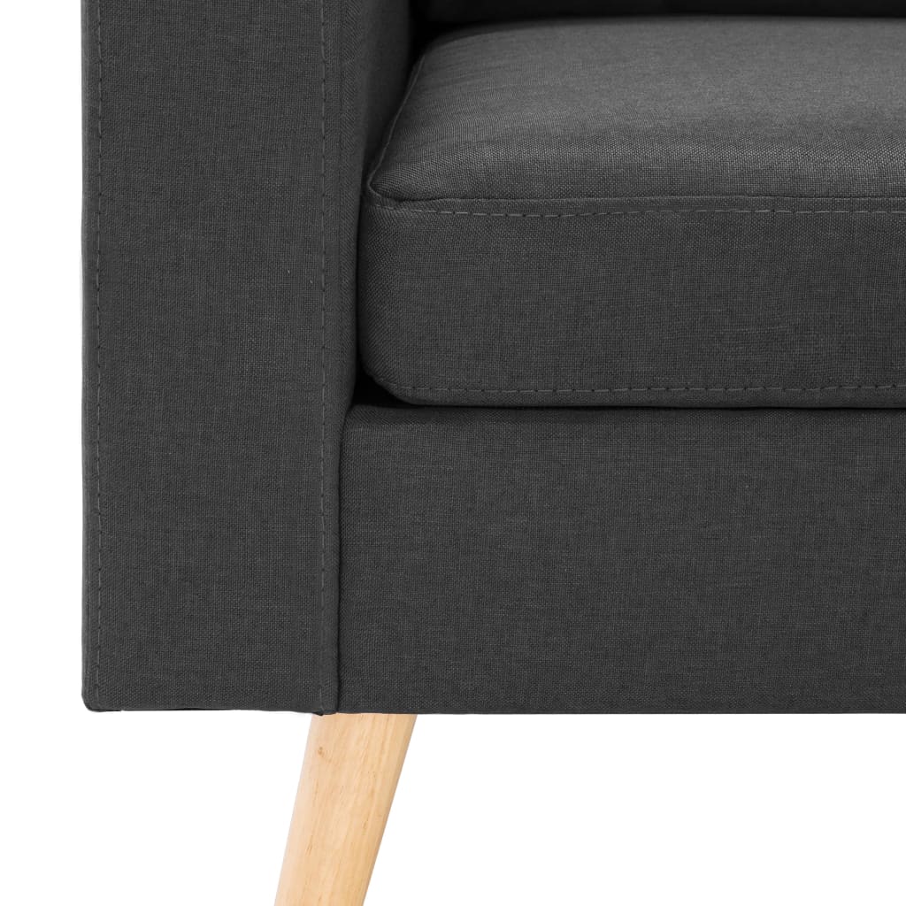 vidaXL 2-osobowa sofa, ciemnoszara, tapicerowana tkaniną