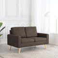 vidaXL 2-osobowa sofa, brązowa, tapicerowana tkaniną