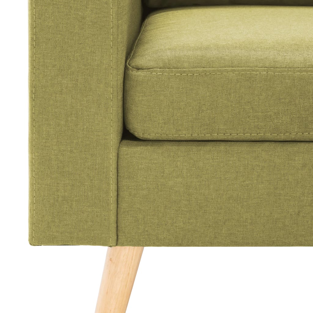 vidaXL 2-osobowa sofa, zielona, tapicerowana tkaniną