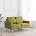 vidaXL 2-osobowa sofa, zielona, tapicerowana tkaniną