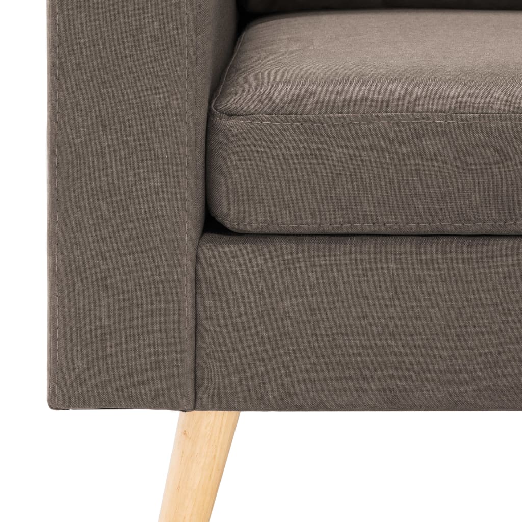 vidaXL 2-osobowa sofa, kolor taupe, tapicerowana tkaniną
