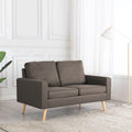 vidaXL 2-osobowa sofa, kolor taupe, tapicerowana tkaniną