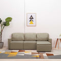 vidaXL 3-osobowa, rozkładana sofa modułowa, cappuccino, sztuczna skóra