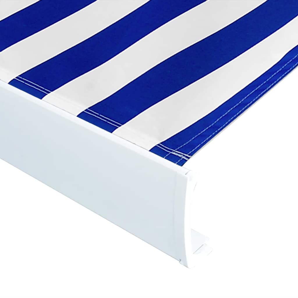 vidaXL Automatyczna markiza kasetowa, 400x300 cm, niebiesko-biała