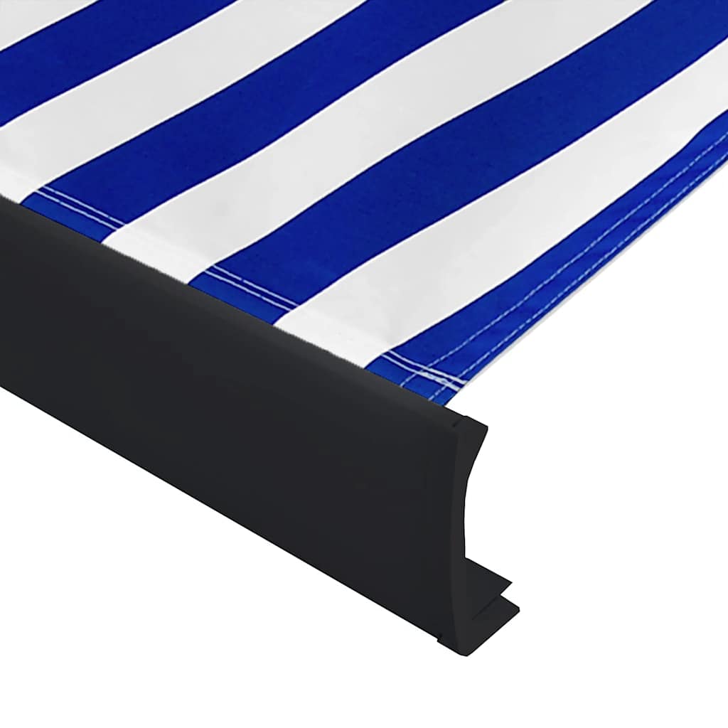 vidaXL Automatyczna markiza kasetowa, 350x250 cm, niebiesko-biała