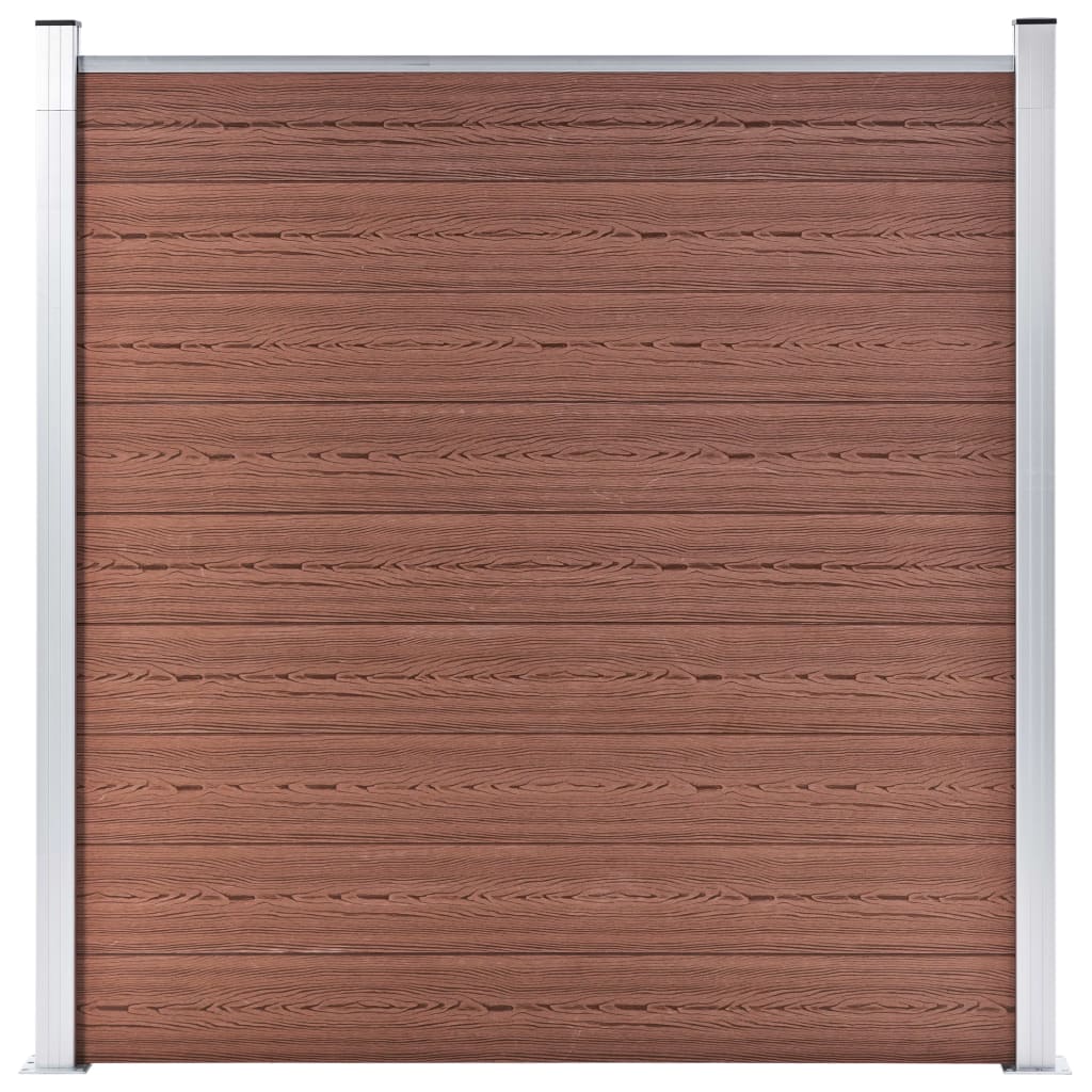 vidaXL Ogrodzenie do ogrodu, WPC, 1564 x 186 cm, brązowe