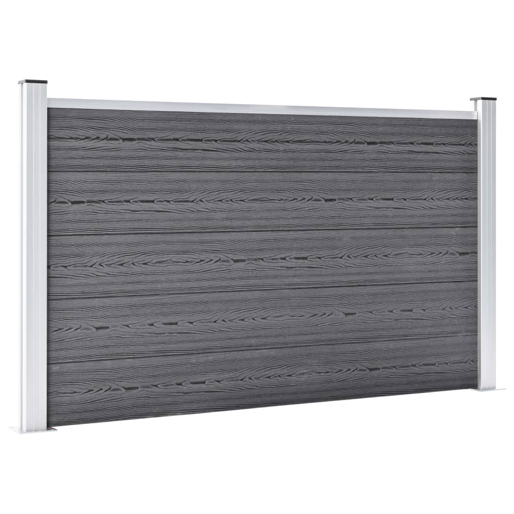 vidaXL Ogrodzenie ogrodowe WPC, 526x106 cm, szare