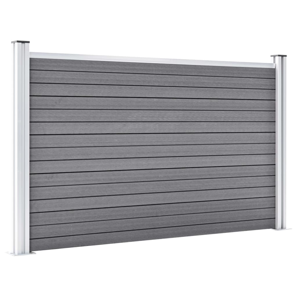 vidaXL Ogrodzenie ogrodowe WPC, 526x106 cm, szare