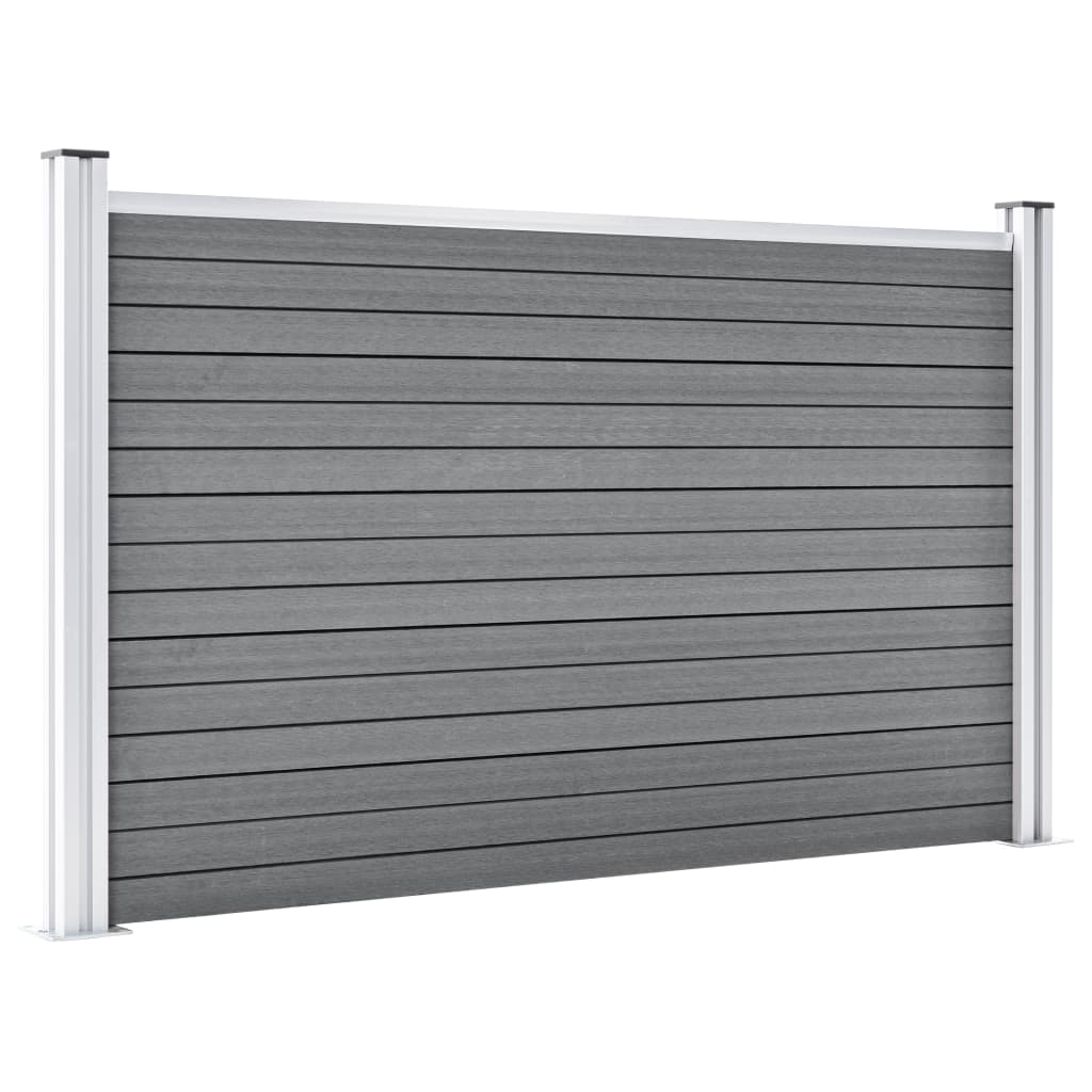 vidaXL Ogrodzenie ogrodowe WPC, 872x106 cm, szare