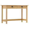 vidaXL Stolik konsolowy Hill, 2 szuflady, 110x45x74 cm, lita sosna