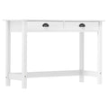 vidaXL Stolik konsolowy Hill, 2 szuflady, 110x45x74 cm, lita sosna