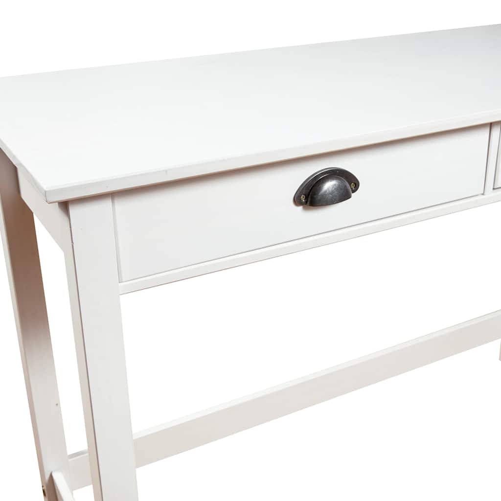 vidaXL Stolik konsolowy Hill, 2 szuflady, 110x45x74 cm, lita sosna