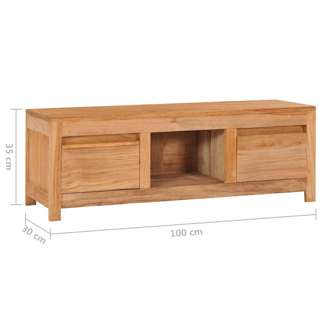 vidaXL Szafka pod telewizor, 100x30x35 cm, lite drewno tekowe