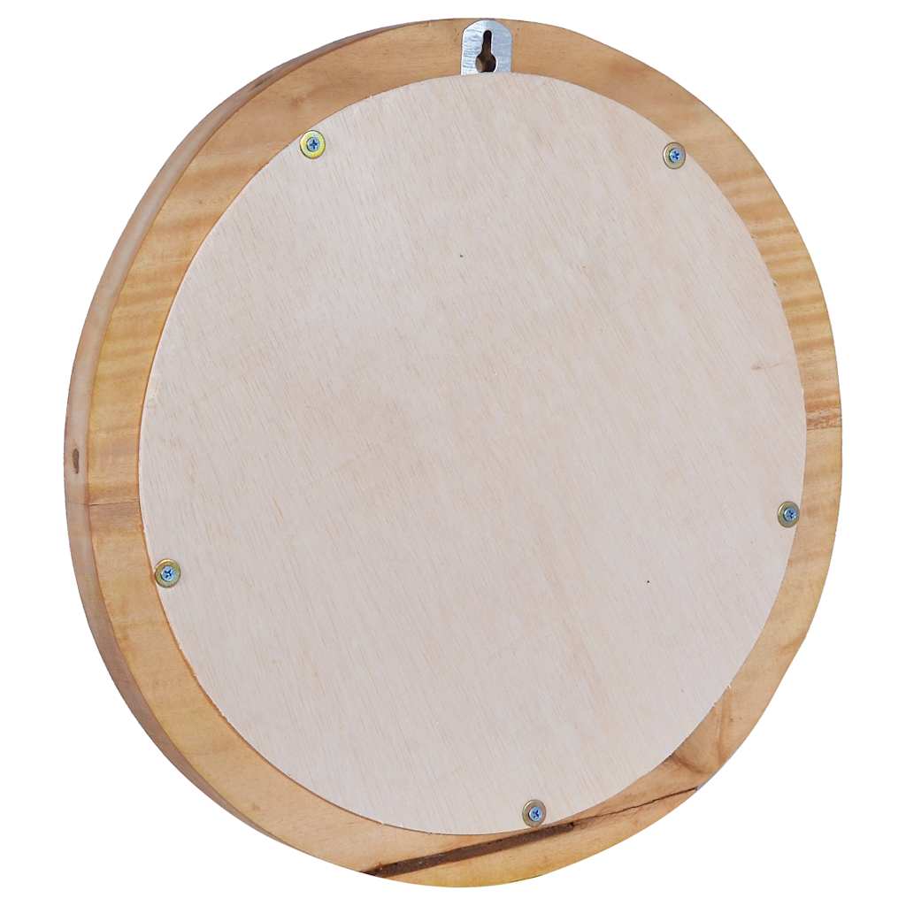 vidaXL Lustro ścienne, 40 cm, drewno tekowe, okrągłe