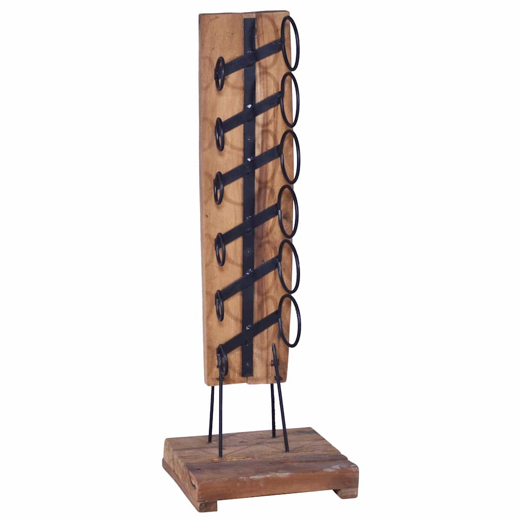 vidaXL Stojak na 6 butelek wina, 35x35x100 cm, lite drewno tekowe