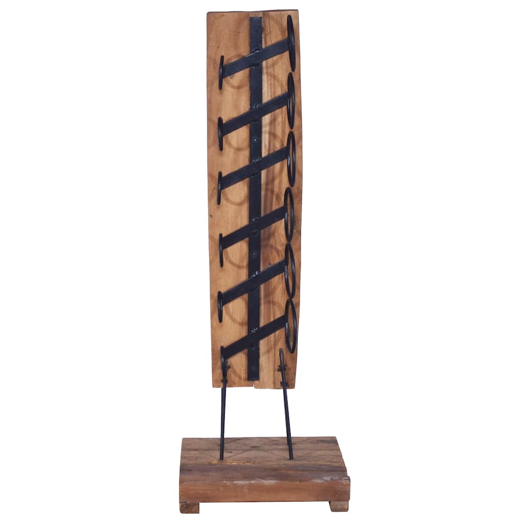 vidaXL Stojak na 6 butelek wina, 35x35x100 cm, lite drewno tekowe