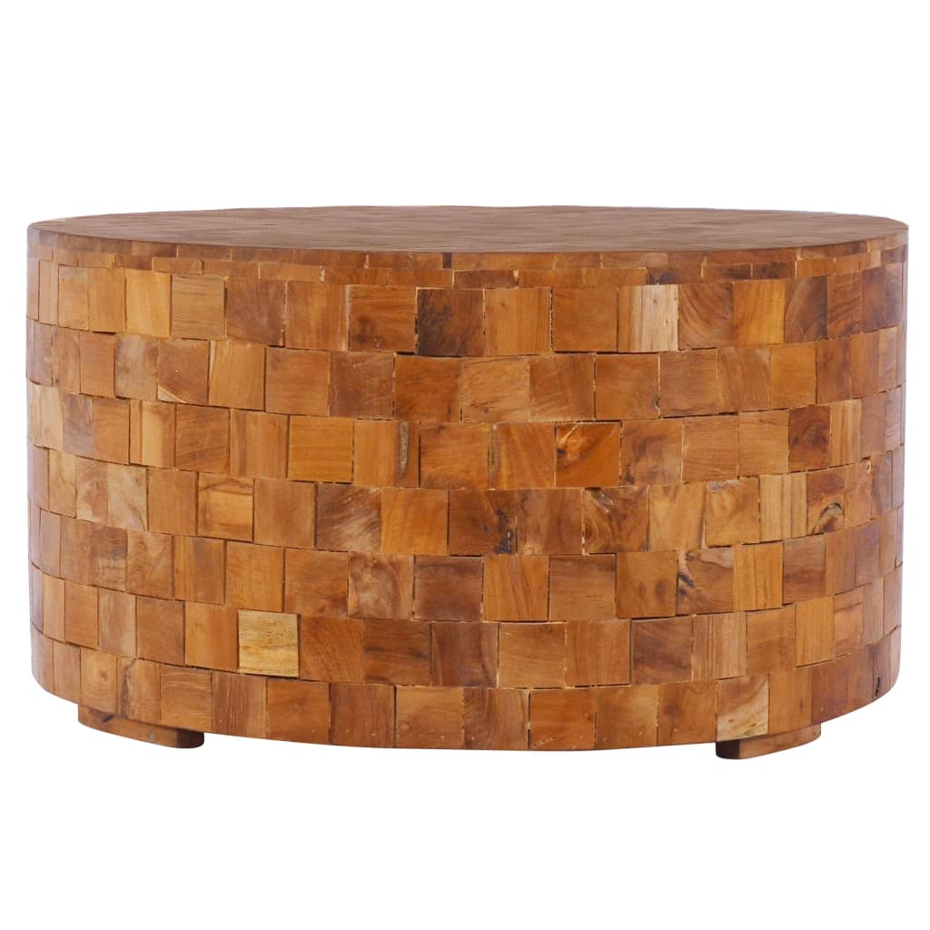 vidaXL Stolik kawowy, 60 x 60 x 35 cm, lite drewno tekowe