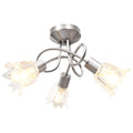 vidaXL Lampa sufitowa ze szklanymi kloszami na 3 żarówki E14, tulipany