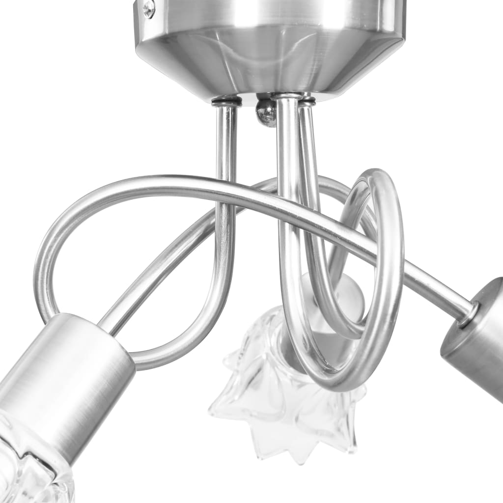 vidaXL Lampa sufitowa ze szklanymi kloszami na 3 żarówki E14, tulipany