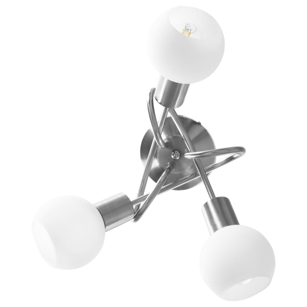 vidaXL Lampa sufitowa z ceramicznymi kloszami na 3 żarówki E14