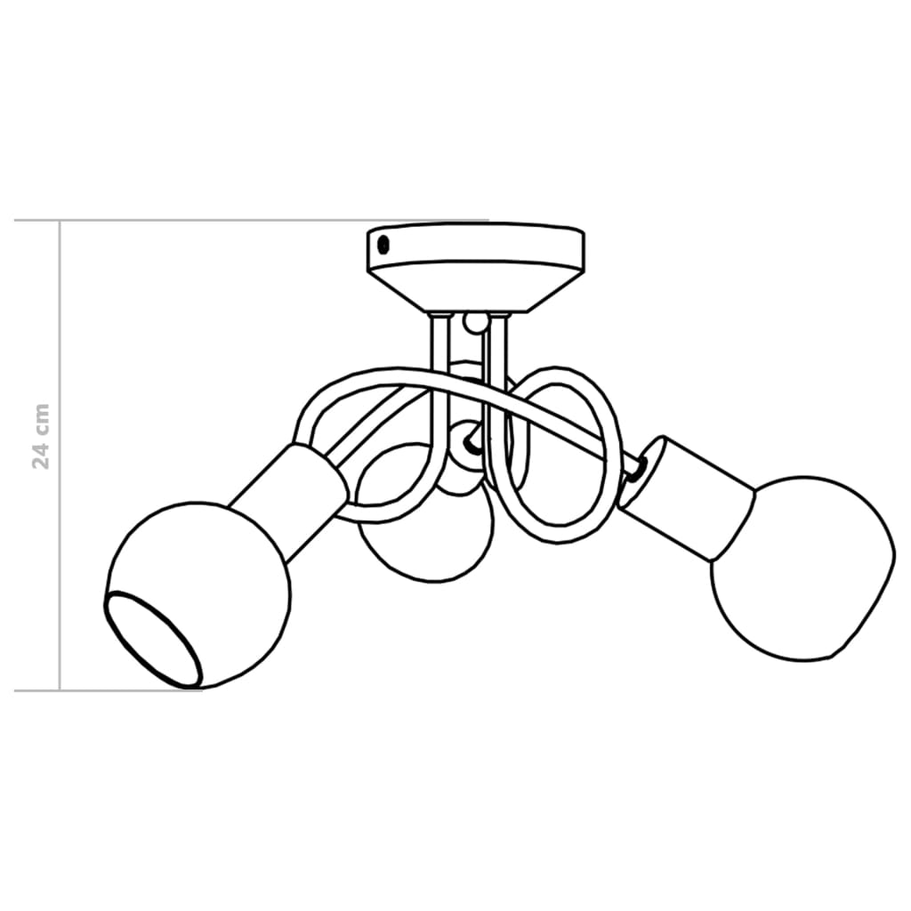 vidaXL Lampa sufitowa z ceramicznymi kloszami na 3 żarówki E14