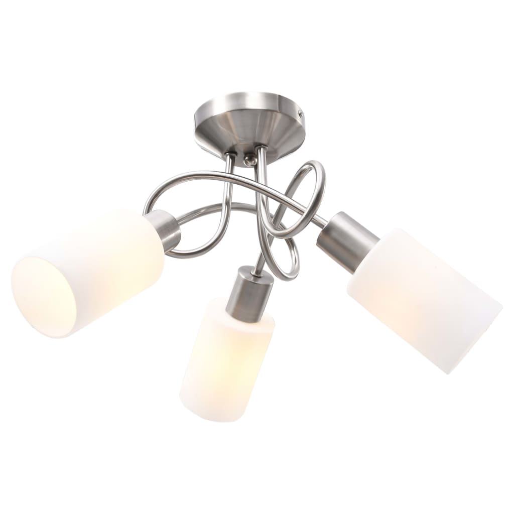 vidaXL Lampa sufitowa z ceramicznymi kloszami na 3 żarówki E14