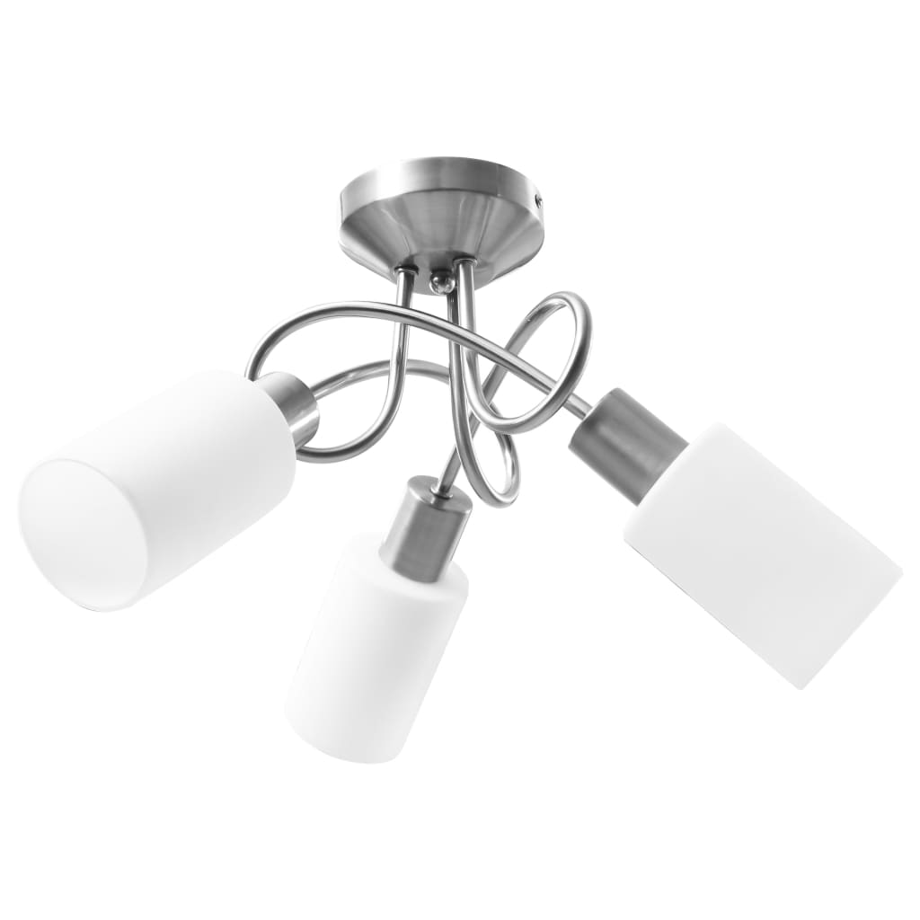 vidaXL Lampa sufitowa z ceramicznymi kloszami na 3 żarówki E14