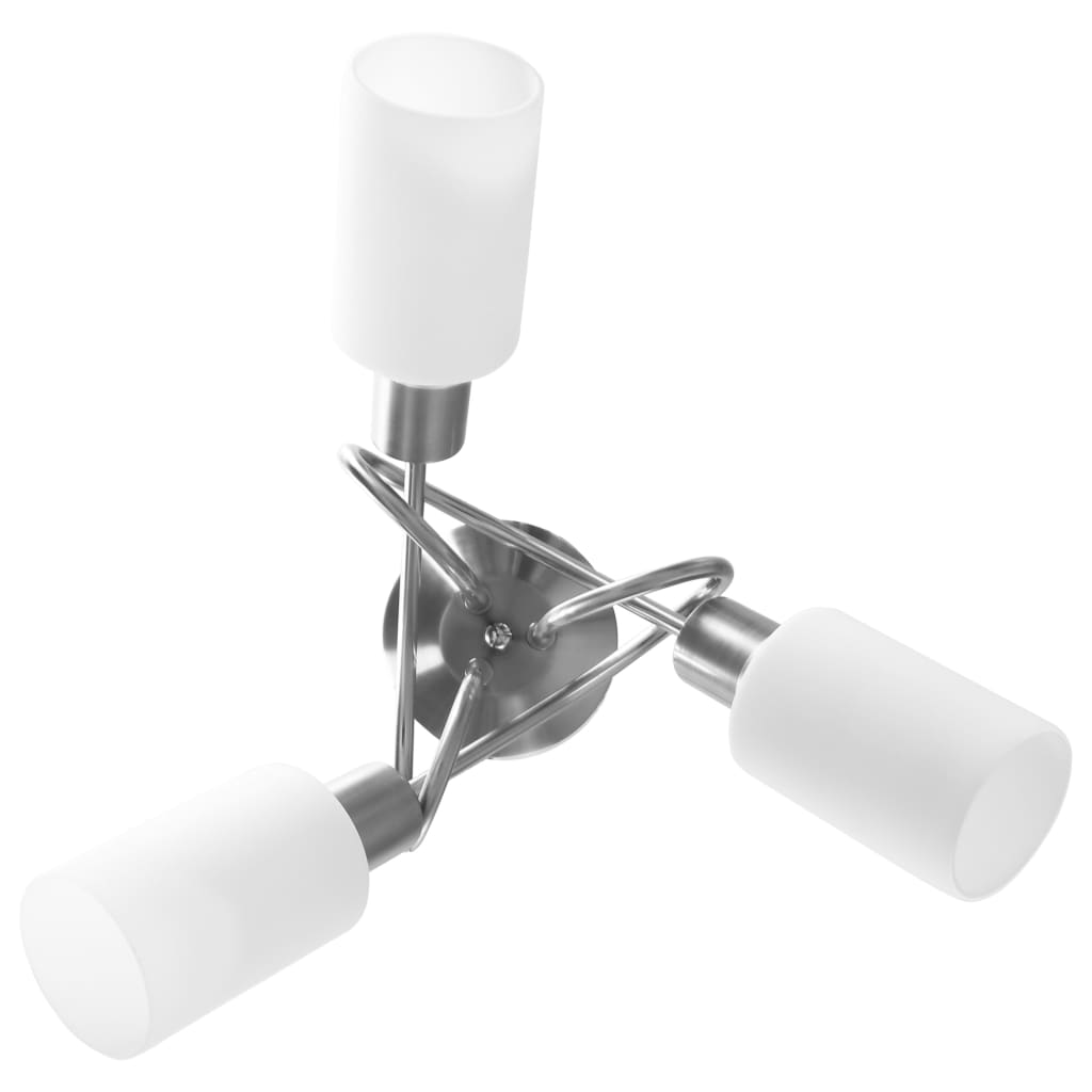 vidaXL Lampa sufitowa z ceramicznymi kloszami na 3 żarówki E14