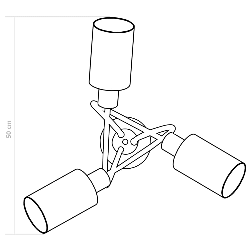 vidaXL Lampa sufitowa z ceramicznymi kloszami na 3 żarówki E14