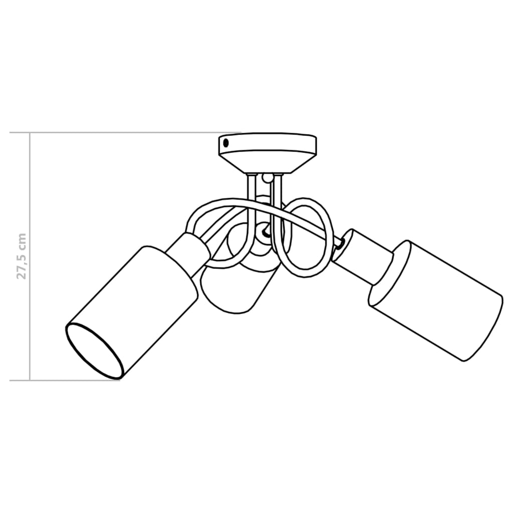 vidaXL Lampa sufitowa z ceramicznymi kloszami na 3 żarówki E14
