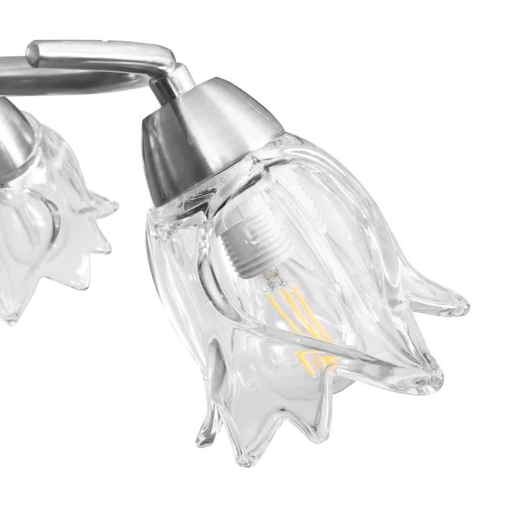 vidaXL Lampa sufitowa ze szklanymi kloszami na 5 żarówek E14, tulipany