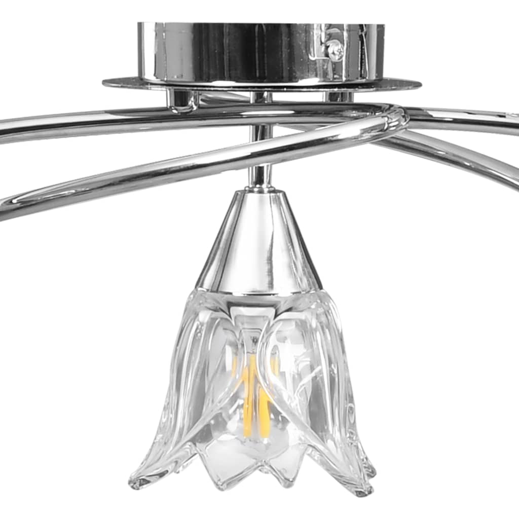 vidaXL Lampa sufitowa ze szklanymi kloszami na 5 żarówek E14, tulipany