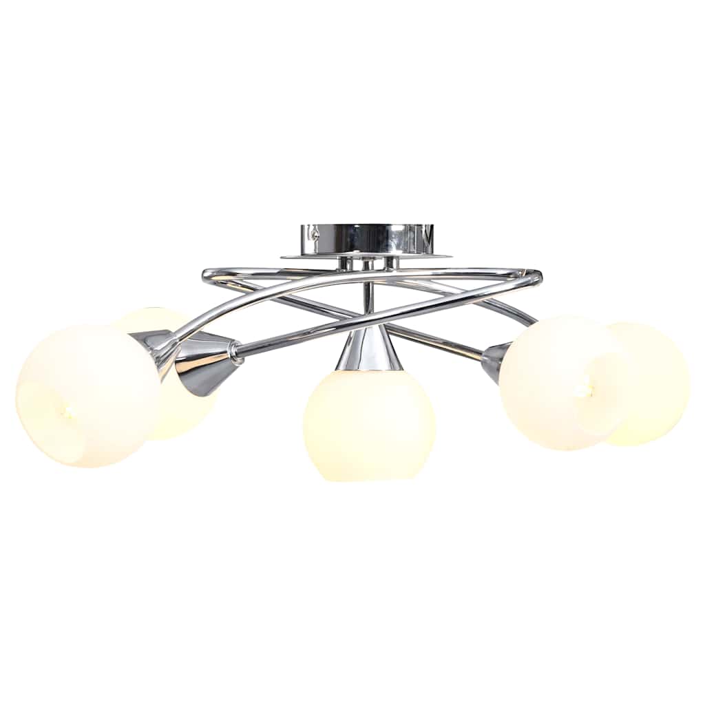 vidaXL Lampa sufitowa z ceramicznymi kloszami na 5 żarówek E14