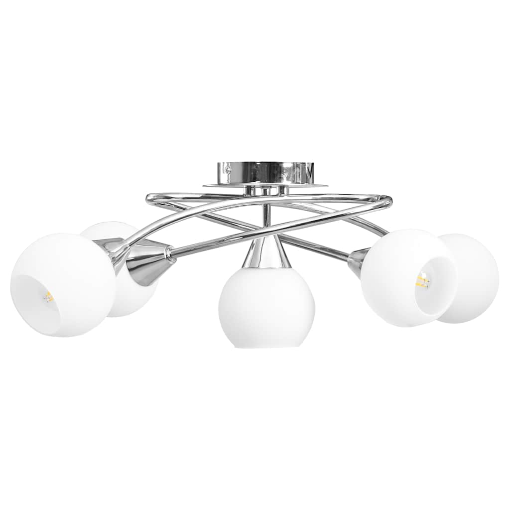vidaXL Lampa sufitowa z ceramicznymi kloszami na 5 żarówek E14