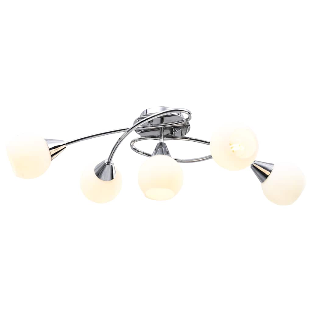 vidaXL Lampa sufitowa z ceramicznymi kloszami na 5 żarówek E14