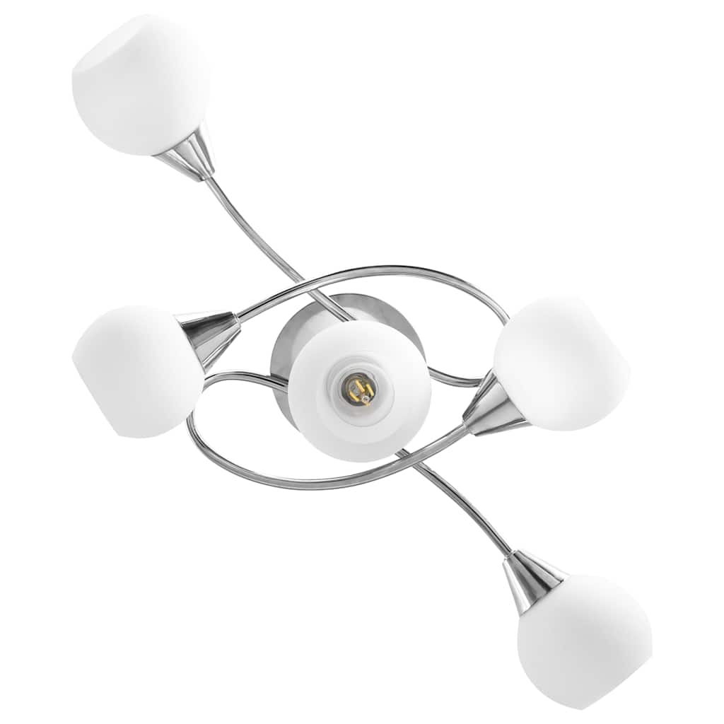 vidaXL Lampa sufitowa z ceramicznymi kloszami na 5 żarówek E14