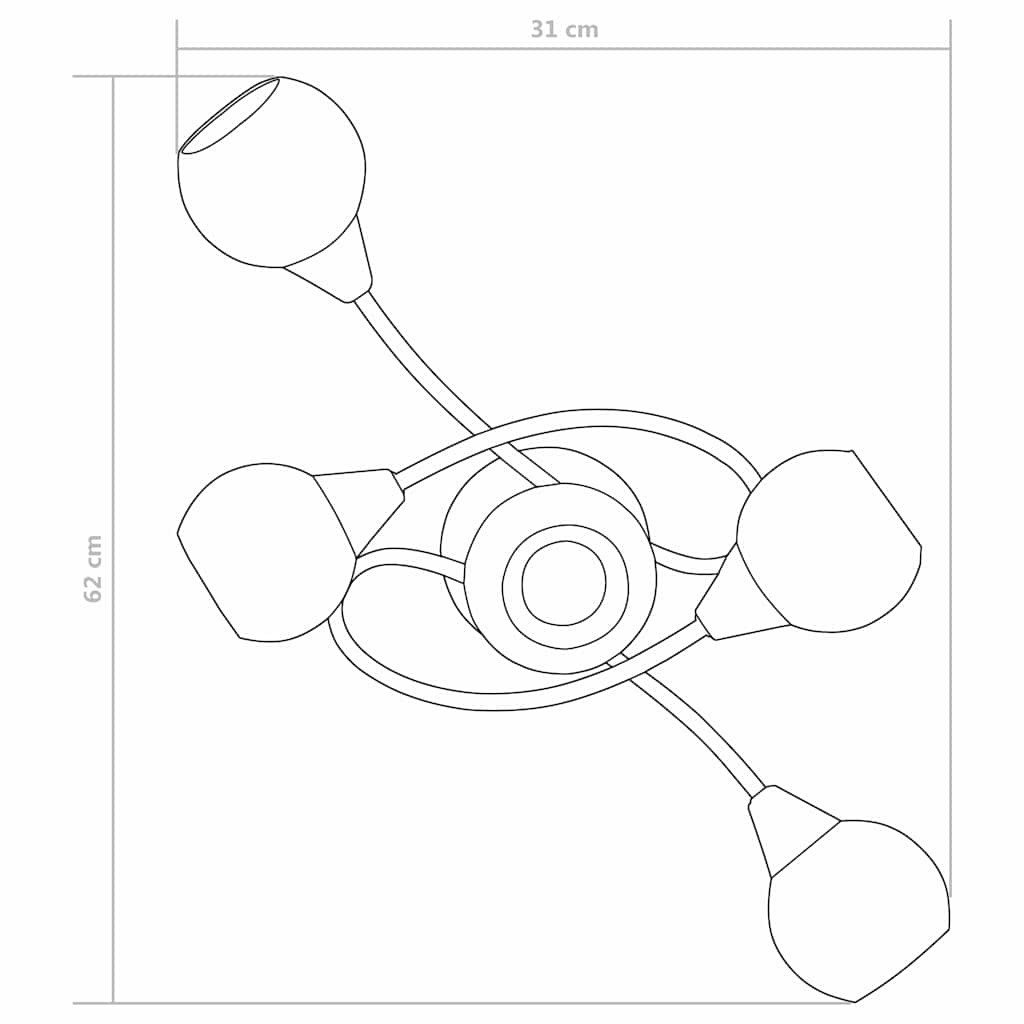 vidaXL Lampa sufitowa z ceramicznymi kloszami na 5 żarówek E14