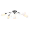 vidaXL Lampa sufitowa z ceramicznymi kloszami na 5 żarówek E14, biała