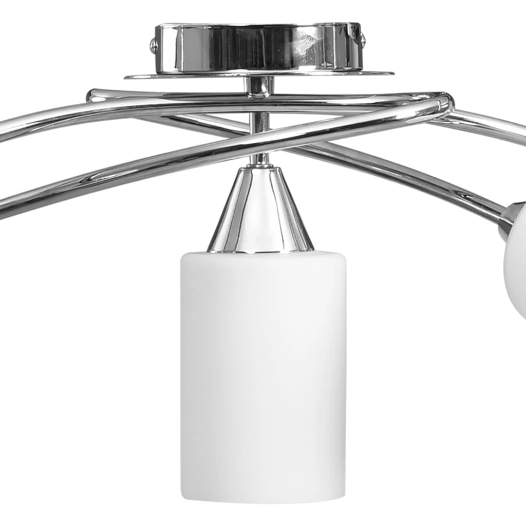 vidaXL Lampa sufitowa z ceramicznymi kloszami na 5 żarówek E14, biała