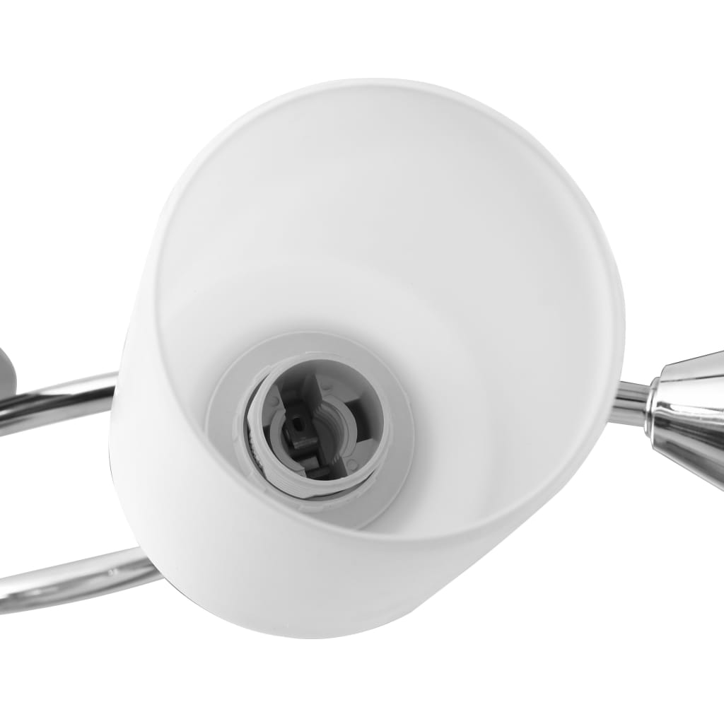 vidaXL Lampa sufitowa z ceramicznymi kloszami na 5 żarówek E14, biała