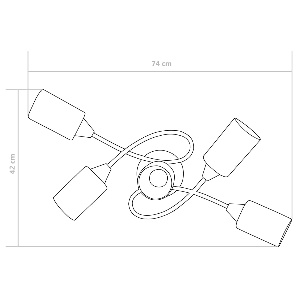 vidaXL Lampa sufitowa z ceramicznymi kloszami na 5 żarówek E14, biała