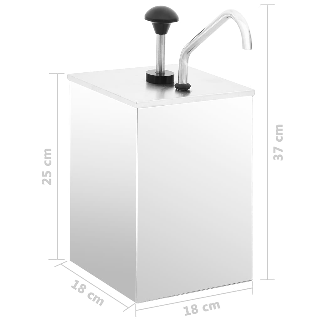 vidaXL Dozownik do sosu, stal nierdzewna, 3,5 L