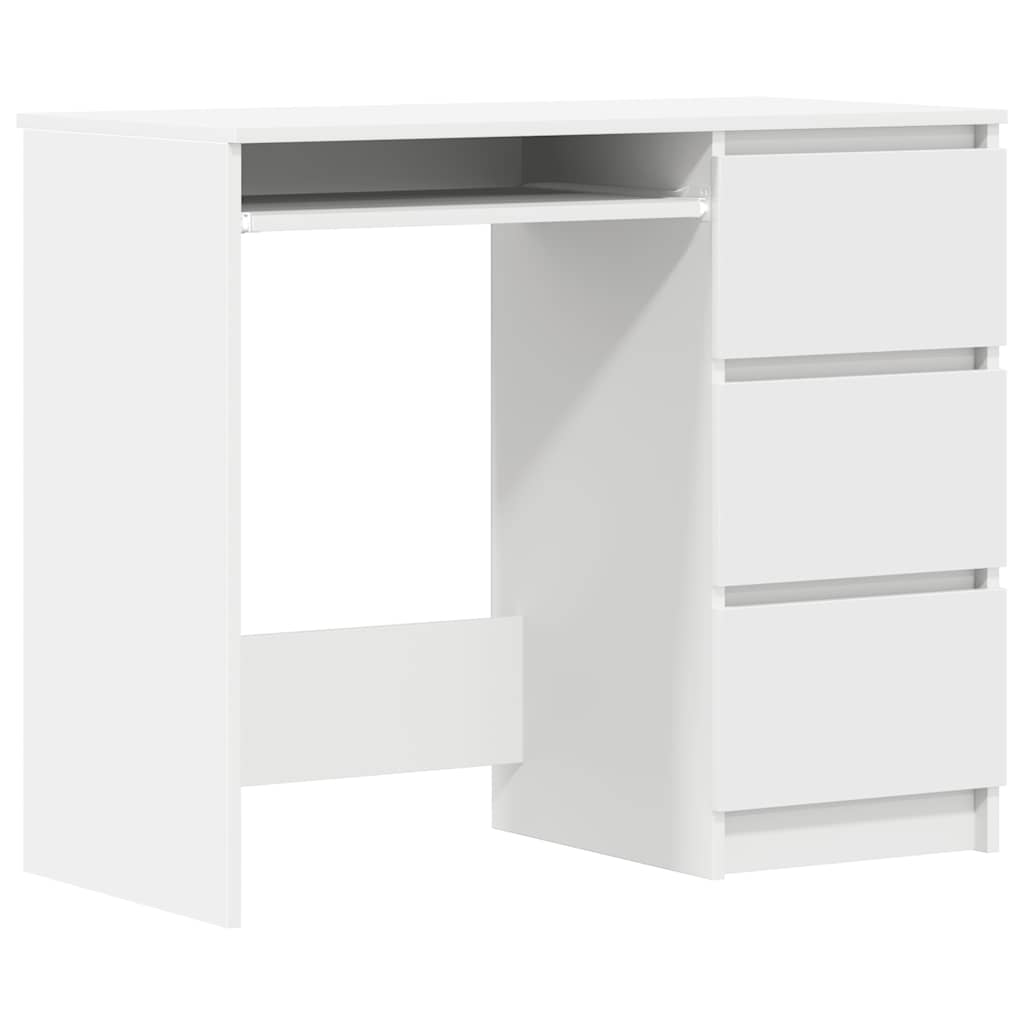 vidaXL Biurko, białe, 90x45x76 cm, materiał drewnopochodny