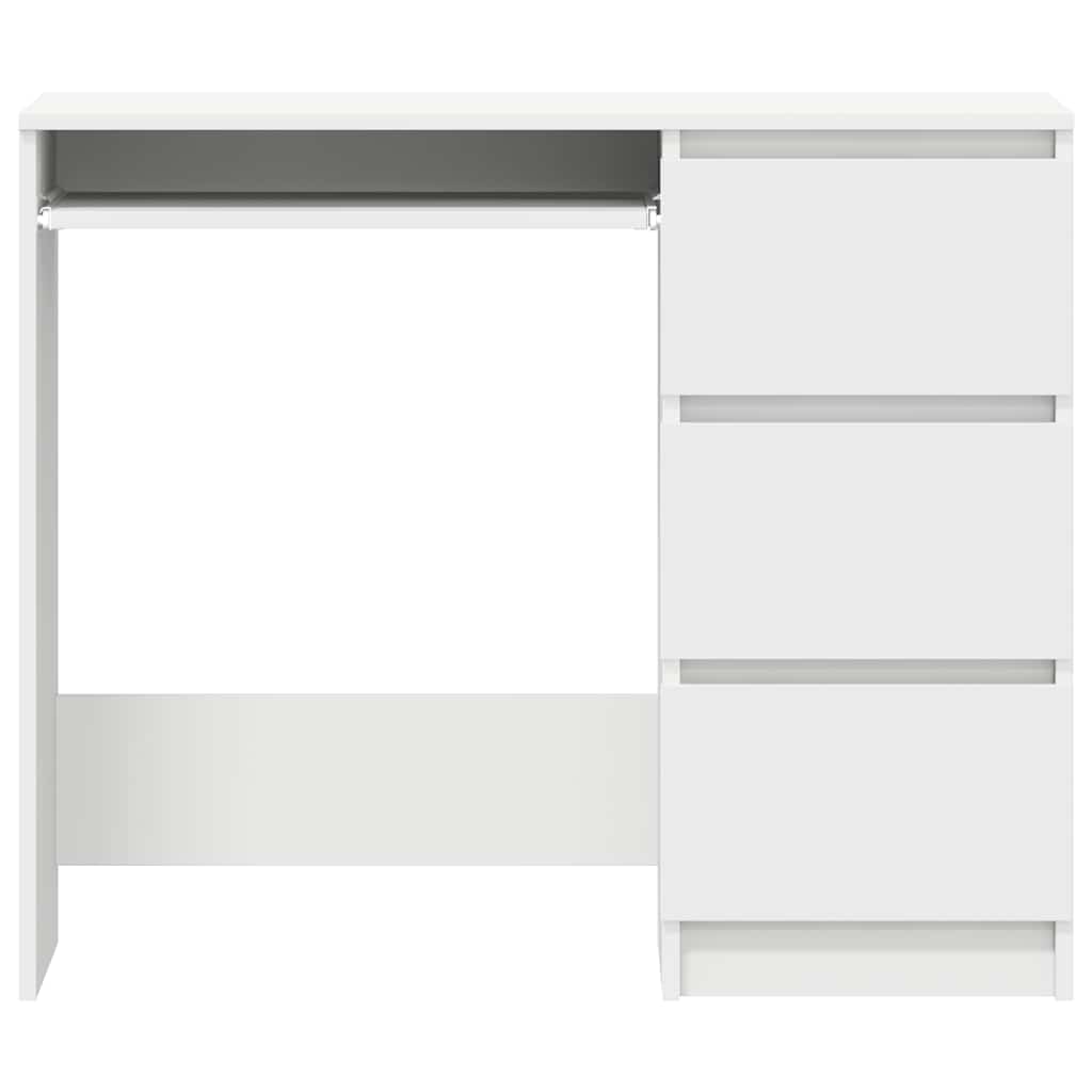 vidaXL Biurko, białe, 90x45x76 cm, materiał drewnopochodny