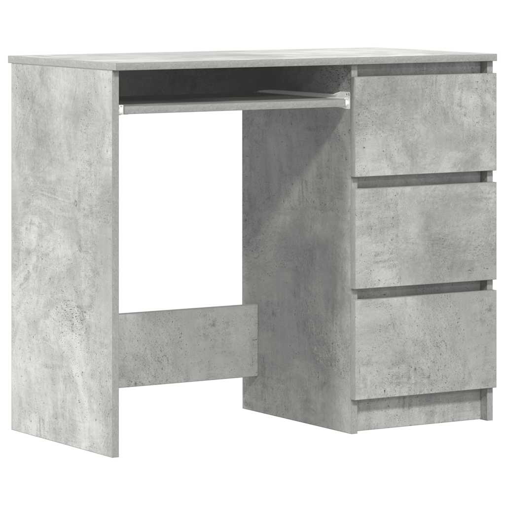 vidaXL Biurko, szarość betonu, 90x45x76 cm, materiał drewnopochodny
