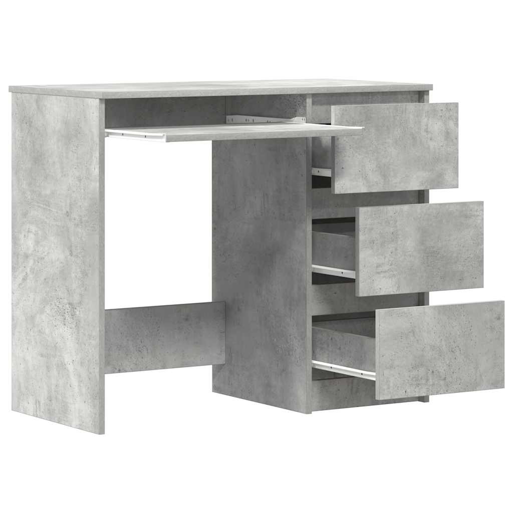 vidaXL Biurko, szarość betonu, 90x45x76 cm, materiał drewnopochodny