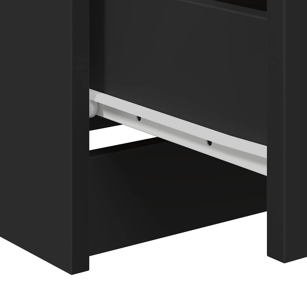 vidaXL Szafka, czarna, 60x35x76 cm, materiał drewnopochodny