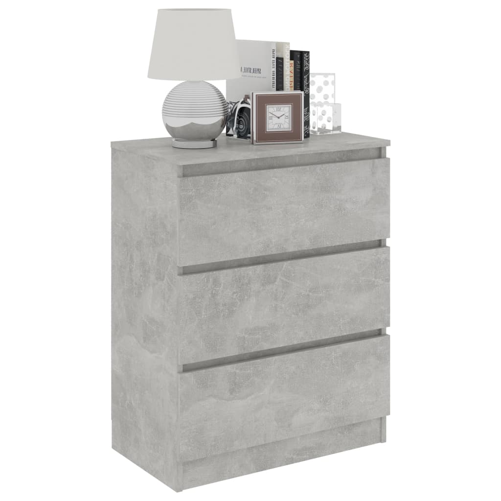 vidaXL Szafka, szarość betonu, 60x35x76 cm, materiał drewnopochodny