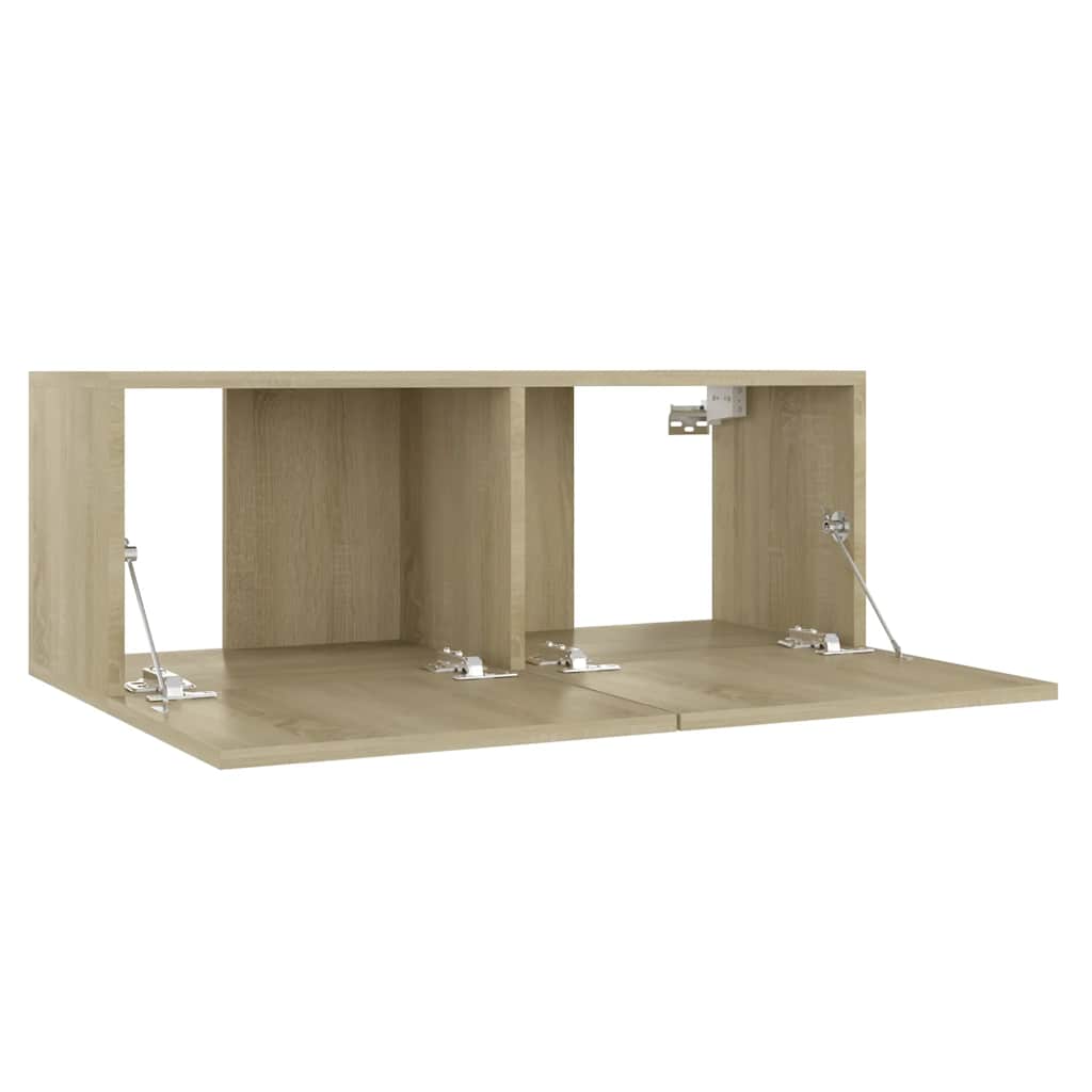 vidaXL Szafka pod TV, dąb sonoma, 80x30x30 cm, materiał drewnopochodny
