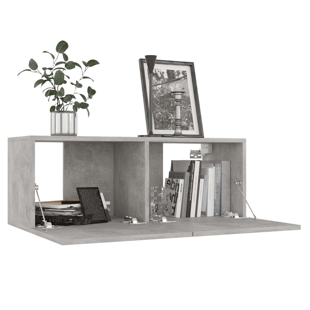 vidaXL Szafka pod TV, szarość betonu, 80x30x30 cm